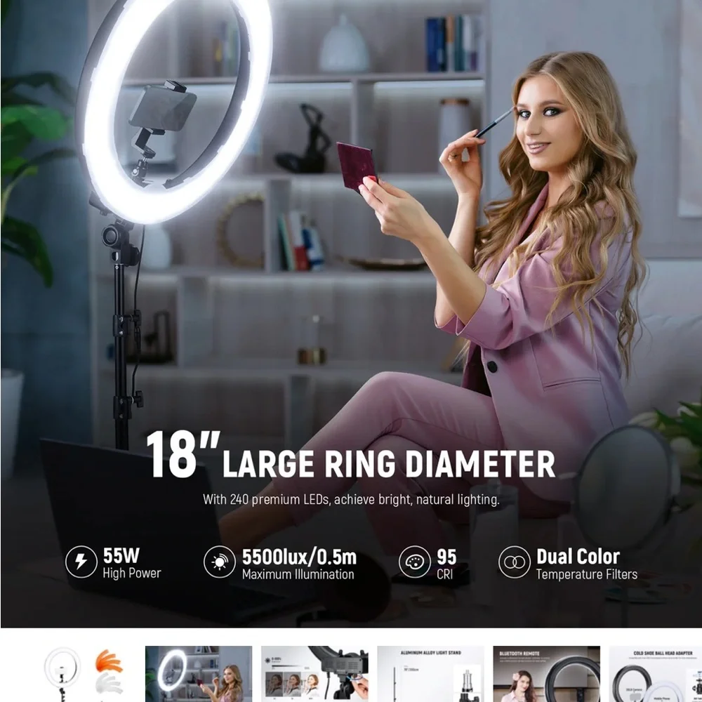 NEEWER RL-18 New Version 18 Inch LED Ring Light